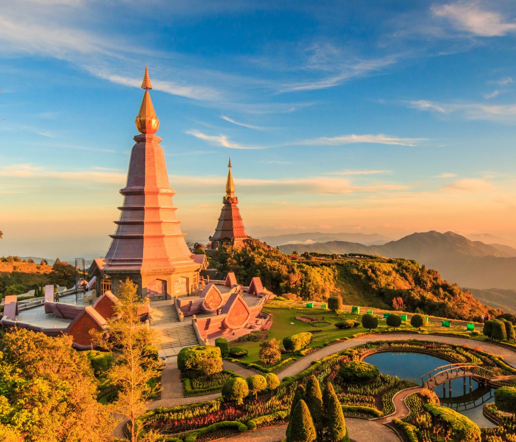 Пагода в национальном парке Интанон, Таиланд